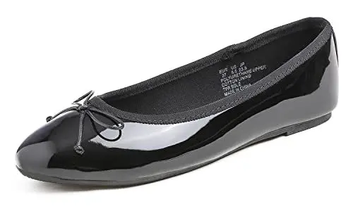 Produktbild: Feversole Damen Klasssische Ballerinas Lack Balerinaschuhe Flach Damenschuhe