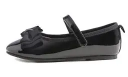 Produktbild: Feversole Girls Cute Dress, Mädchen süßes Kleid Mary Jane Schuhe weiche Party Urlaub Ballerinas Schwarzes Veganes Lackleder Größe 30 EU