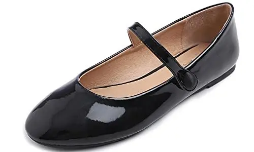Produktbild: Feversole Mary Jane Lack Damenschuhe Flache Pumps geschlossen Bequeme Schuhe