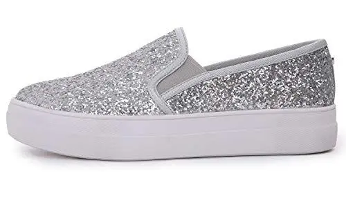 Produktbild: Feversole Women's Featured Glitter Sneaker,Sdamen Schuhe Slip On Sneakers Freizeit Atmungsaktive Fitness Turnschuhe Plattform Air Leichte Outdoor Walking Schuhe