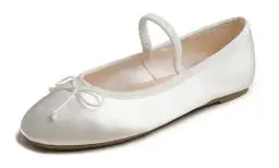 Produktbild: Feversole Women's Soft Breathable Mary Jane Memory Jane Halbschuhe,Flach Freizeit Tanzschuhe,Ivroy Seide Elastisch 39