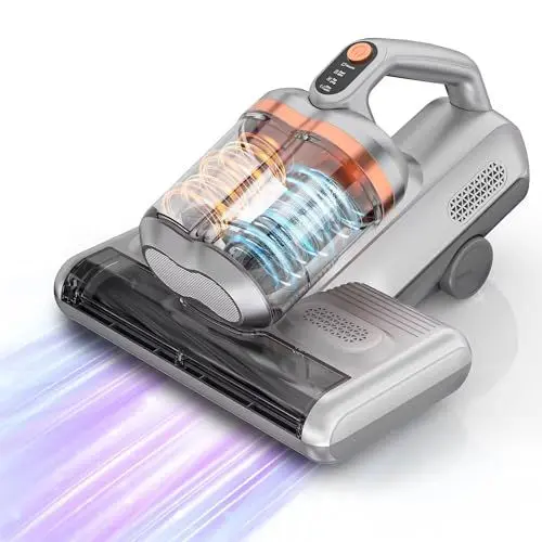 Produktbild: Fey Milbensauger für Matratzen, Milbenstaubsauger mit 273nm UV-Licht, 16KPA 500W Leistungsstark, 65 ℃ heißem Wind Staubmilben Sensor für Allergiker, Entfernt 99,9% Allergene von Betten Sofas Tierhaare