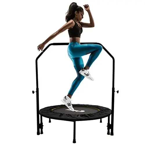 Produktbild: FFitness Elastisches Trampolin Ø 102 cm 40 Zoll Jumping Fitness Trampolin klappbar höhenverstellbar für Erwachsene und Kinder