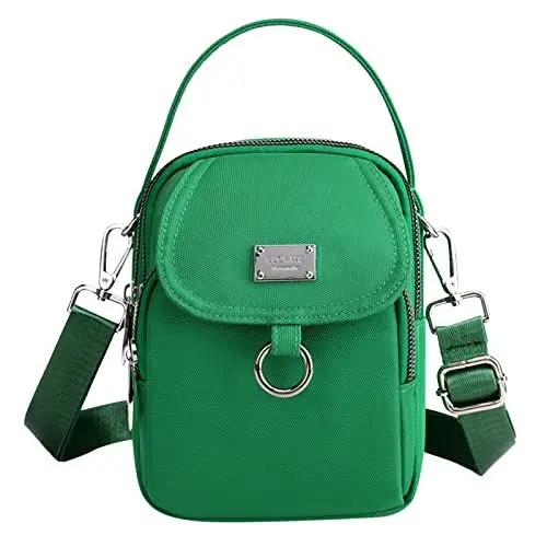 Produktbild: FGUUTYM Crossbody-Geldbörsen für Frauen Lässige Umhängetasche mit verstellbarem Riemen Umhängetasche Snowboard Taschen (Green, One Size)