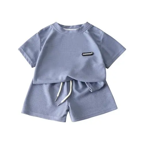 Produktbild: FGUUTYM Kinderkleidung Frühling und Casual Fashion Anzüge Lose Kleidung Baby Geschenke (Blue, 18-24 Months)