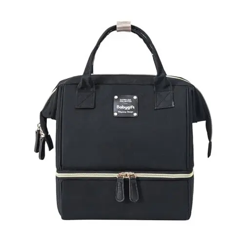 Produktbild: Wickelrucksäcke Rot Milchaufbewahrungstasche, Milchpumpe, Mutterschaftskühler, Babyflasche, Lebensmittelaufbewahrung, Tasche Wickelrucksäcke Schwarz (Black, One Size)