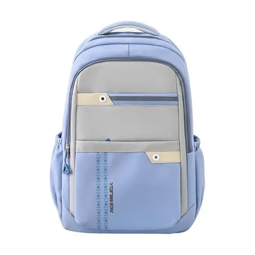 Produktbild: FGUUTYM Rucksack für Teenager-Mädchen für die Schule, Farbblockierung, Sport-Kinderrucksack für Teenager, Mittelschüler, Büchertasche Deutet Kinderrucksäcke 10 (Blue, One Size)
