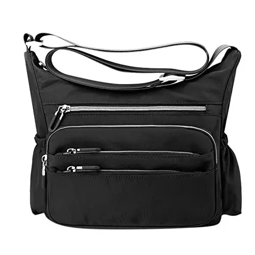 Produktbild: FGUUTYM Snowboard Taschen Lässige Umhängetasche Damen Wasserdichte Umhängetasche Handtasche Für Den Täglichen Gebrauch Reisen Herren Cargo Hose Viele Taschen (Black, One Size)