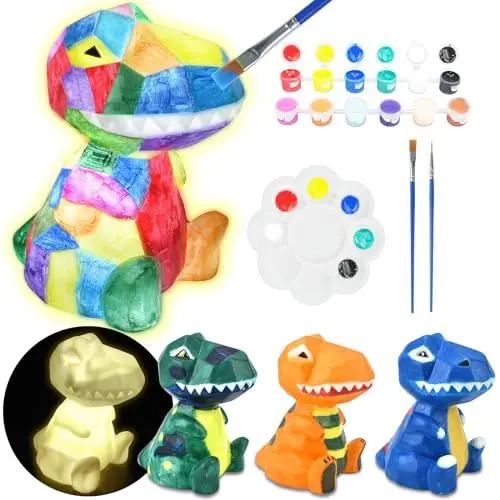 Produktbild: FGZU DIY Dino-Lampe Basteln für Mädchen und Jungen ab 4-8 Jahre, Kunsthandwerk, Bastelsets, Kreatives Geschenk für Kinder im Alter 6-12 Jahren