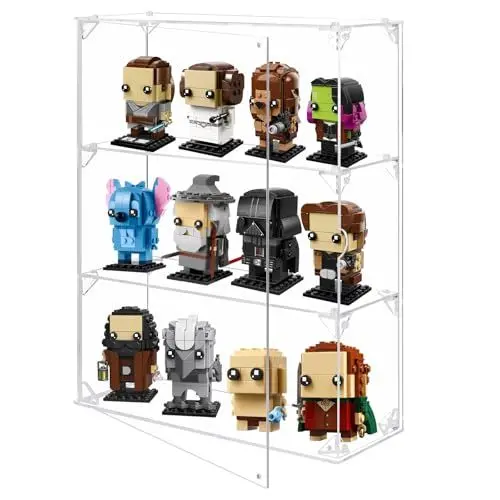 Produktbild: FHMIDIC Acryl Vitrine, 3-Schicht transparente Vitrine für Funko Pop Figuren, Wandvitrine staubdichte Schaukasten, Alternative Glasvitrine für Sammlerstücke, Lego, Modelle, Spielzeug (30.4x10.2x39cm)