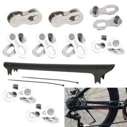 Produktbild: Fiacvrs Fahrrad Kettenschloss, Fahrrad Kettenverschluss Glied, 5 Paar 10 Fach Fahrrad Kettenverschluss Glied, Fahrrad KettenschlöSser Kettenglieder, Fahrrad Ersatzteile mit Kettenschutzaufkleber