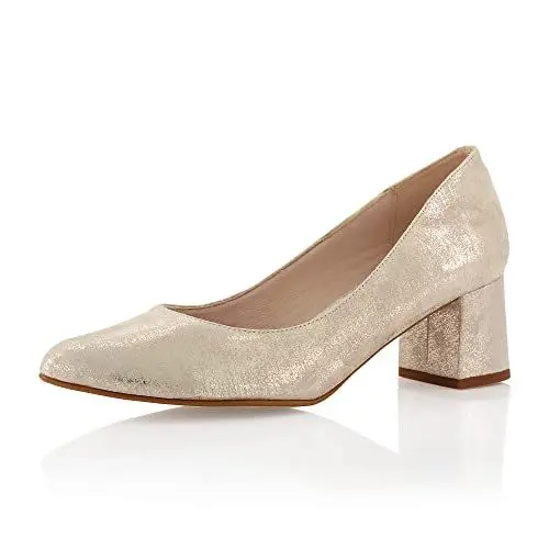 Produktbild: Fiarucci Brautschuhe Mette - Damen, Pumps, Champagne Gold, Suede - Gr. 40.5 (UK 7.5)