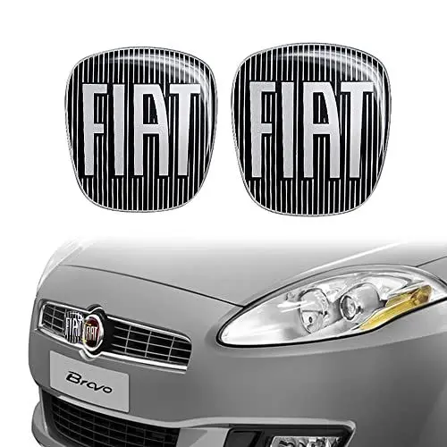Produktbild: Fiat 14186D-14187B 3D Aufkleber Logo Bravo, Schwarz, 2 Stücke, Vorne und Hinten
