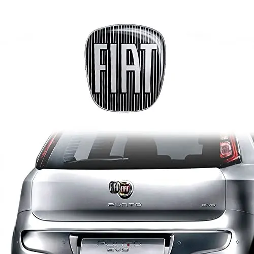 Produktbild: Fiat 14186G 3D Aufkleber Logo für Punto Evo, Hinten, Schwarz, 71 x 65 mm