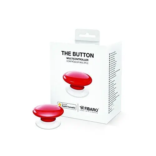 Produktbild: FIBARO HomeKit enabled The Button Red / iOS Bluetooth Drahtlose Tragbare Schalt-Knopf, Rot, FGBHPB-101-3