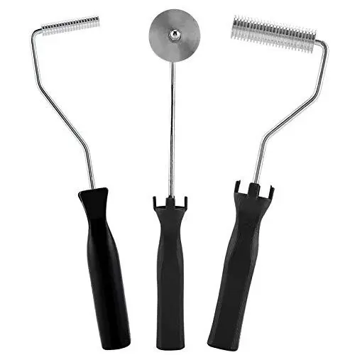 Produktbild: Fiberglas Roller Kit, 3-teiliges Fiberglas Rollenwerkzeug Kit Glasfaser Blasen Laminierrollen Griffset für Schimmel Harz Wanne Dusche Badewanne Boot Reparatur (3-teiliges Set)