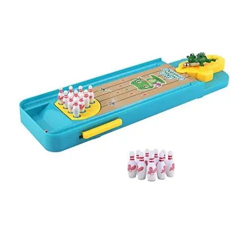 Produktbild: FIBOGOUP Tabletop Frog Bowling Set Fingerkatapult Mini-Bowlingkugel Spielzeug für Kinder, Eltern-Kind-Tischspielzeug, pädagogisches Tabletop-Bowling-Geschenk für Kinder ab 4 Jahren