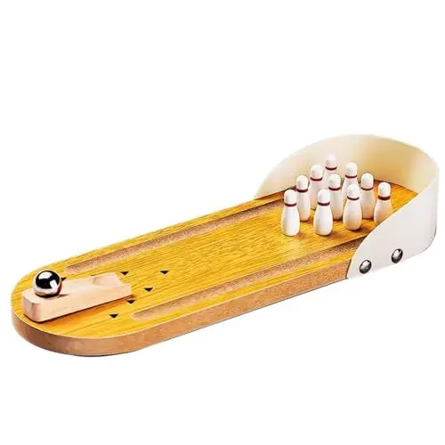Produktbild: FIBOGOUP Tischbowling Mini-Bowlingbahn für Kinder,Mini-Bowlingkugel, pädagogisches Tabletop-Bowling-Geschenk für Kinder ab 4 Jahren