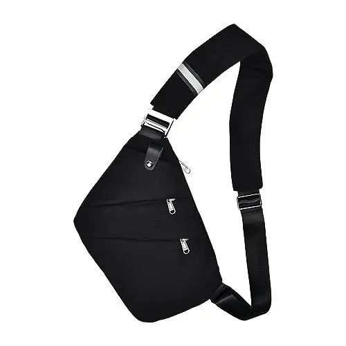 Produktbild: Fibrdoo Brusttasche, Anti-Diebstahl Sling Bag, Crossbody Schultertasche Herren Damen klein für Freien Reisen Wandern Joggen