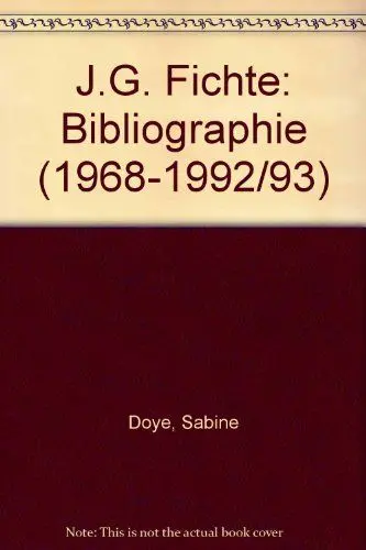 Produktbild: Fichte-Bibliographie (1968-1992/93)