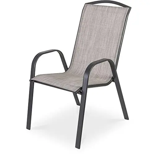 Produktbild: FIELDMANN Gartenstuhl, 55 x 73 x 94 cm, Schwarz/Beige
