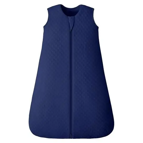 Produktbild: FIEMOL Schlafsack Baby 2.5 Tog 6-12 Monate, Winter Baumwolle Neugeborenen Baby Schlafsack Wearable Decke für Säugling und Kleinkind, 2-Wege-Reißverschluss Schlummersack Blau 78cm