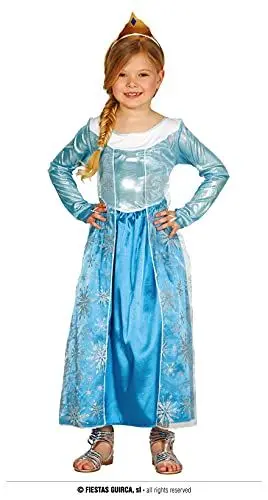 Produktbild: Fiestas GUiRCA Eis Prinzessin Mädchen Kostüm - blaues Prinzessinnenkleid für Kinder - Alter Kleinkind 3-4 J.- Blaue Königin Kostüm Karneval, Fasching, Halloween, Märchen Themen Party Film Verkleidung