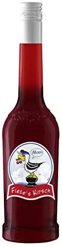 Produktbild: Fiete's Kirsch | Kirschlikör auf Vodka Basis I 500 ml I typisch Norddeutsch I Fiete's Möwenschiß | Sauerkirsch-Geschmack I für jede Art von Feier | 15 % vol.