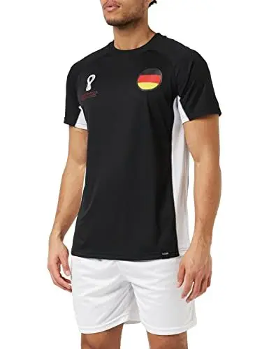 Produktbild: FIFA Herren Official Fifa World Cup 2022 Side Panel T-shirt - Germany T Shirt, Schwarz, S EU