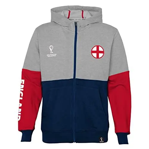 Produktbild: FIFA Jungen Official World Cup 2022 Side Panel Hoodie, Youth, England, Age 13-15 Kapuzenpullover, Grey, Extra Large