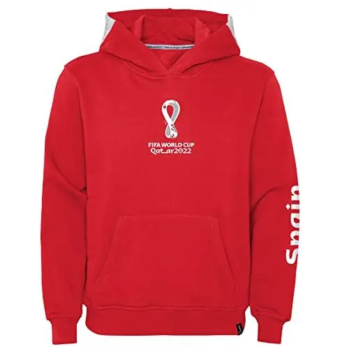 Produktbild: FIFA Mädchen Official World Cup 2022 Girls Hoodie, Womens, Spain, Team Colours, X-Large Kapuzenpullover, Red, Extra