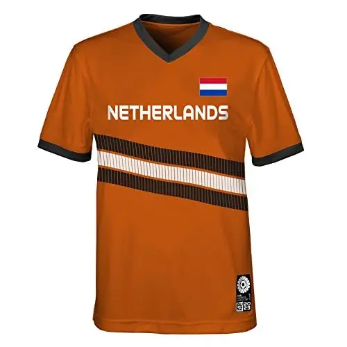 Produktbild: FIFA Offizielles Trikot der Frauenfussball-Weltmeisterschaft 2023 für Erwachsene, Niederlande, orange, mittel