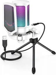 Produktbild: FIFINE Gaming Mikrofon PC, USB Microphone für PS4 PS5 Mac, mit Mikrofon Ständer, Stummschalttaste, Popfilter, Shock Mount, für Streaming Podcast Studio