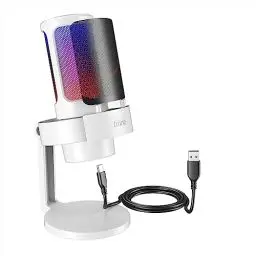 Produktbild: FIFINE USB Mikrofon PC, Gaming Mikrofon für Streaming Podcast Studio, Microphone USBC für PS4 PS5 MAC mit RGB-Steuerung, Stummschalter, Kopfhöreranschluss, Popfilter