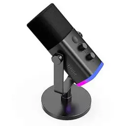 Produktbild: FIFINE XLR Streaming Mikrofon für Podcast Studio, USB Dynamisch Microphone Gaming PC mit Stummschalttaste, für PS4/5 Mac Mixer Soundkarten