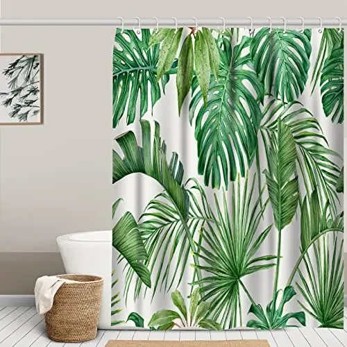 Produktbild: Figarge Duschvorhang, 100 % Polyester, für Badewanne und Badezimmer, waschbar, schimmelresistent und antibakteriell, 180 x 180 cm