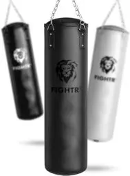 Produktbild: FIGHTR® Boxsack gefüllt - extrem robust & langlebig | Boxsack Set inkl. 4-Punkt-Stahlkette für Boxen, Kickboxen, MMA, Muay Thai und weitere Kampfsportarten