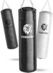 Produktbild: FIGHTR® Boxsack ungefüllt - extrem robust & langlebig | Boxsack Set inkl. 4-Punkt-Stahlkette für Boxen, Kickboxen, MMA, Muay Thai und weitere Kampfsportarten