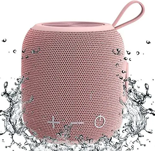 Produktbild: FIGMASU Bluetooth Lautsprecher Tragbarer Mini, Bluetooth 5.0 Kabelloser Lautsprecher, 360 HD-Surround-Sound und Satter Stereo-Bass, IPX7 Wasserdicht für Reisen, Pool und Dusche