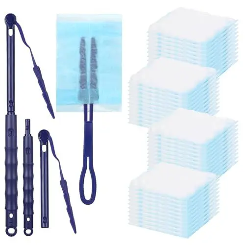 Produktbild: FIHODONE 40 Stück Staubmagnet Staubwedel, Staubwedel Teleskop Klein, Staubtücher Mikrofaser, Staubwischer Elektrostatischen, Duster Staubfänger mit Handgriff, für Zuhause Gegen Staub, Tierhaare