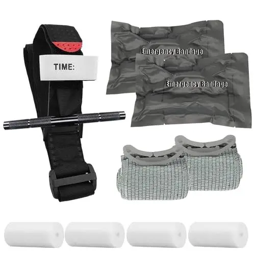 Produktbild: FIHODONE Israeli Bandage Tourniquet Outdoor, Tactical Tourniquet, Bandagen Erste Hilfe, Verbandsmaterial Kompressionstaktiken für Hämostase, Bandage Elastisch Stauschlauch Rescue Tool