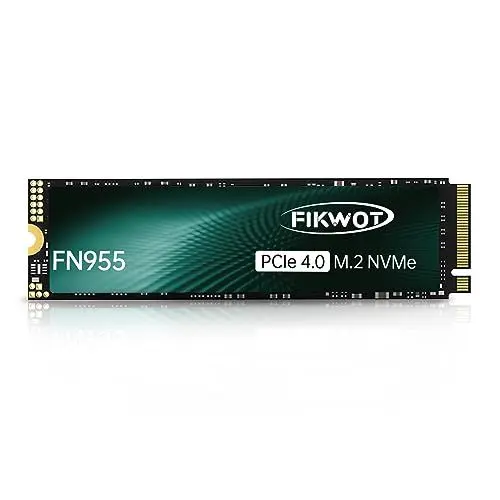 Produktbild: Fikwot FN955 2TB M.2 PCIe Gen4 Internes Solid State Drive mit Graphene Kühlaufkleber - Bis zu 7350 MB/s, Dynamischer SLC Cache, Kompatibel mit Laptops und PC Desktops