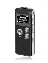 Produktbild: Fikyra Digitales Diktiergerät, 32GB, Mini-Aufnahmegerät, unterstützt 30 Stunden kontinuierliche Aufnahme, wiederaufladbarer USB, multifunktionaler digitaler Audio- und MP3-Player