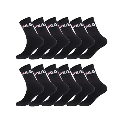 Produktbild: FILA Herren Fila/Am/Tnx12 Sportsocken, Schwarz (Noir N - Nr), 39-42 EU