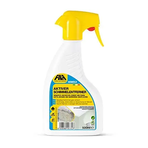 Produktbild: FILA Surface Care Solutions, NO MOLD, Aktiver Schimmelentferner, der Schimmel Schnell Entfernt und Oberflächen Desinfiziert, Schimmelentferner Bad und Wand, Anti Schimmel Spray, 500ml