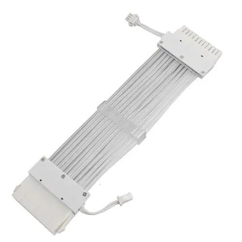 Produktbild: FILFEEL 18AWG RGB-PC-Kabel, Netzteil-Verlängerungskabel, ARGB-Beleuchtung, 24-Pin-Stecker auf Buchse, Doppelschichtiges Motherboard-Netzteil, Geeignet für E ATX, ATX, Micro ATX, Zur