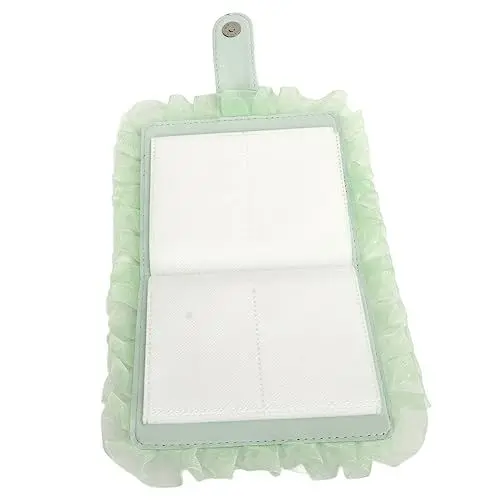 Produktbild: Film Fotoalbum mit 64 Taschen, 7,6 cm, Transparente Universaltasche für 12, 11, 9, 8 Kamera, Tragbares Album für Kreditkarte, Karte, Kinokarte, Visitenkarte (Grün)