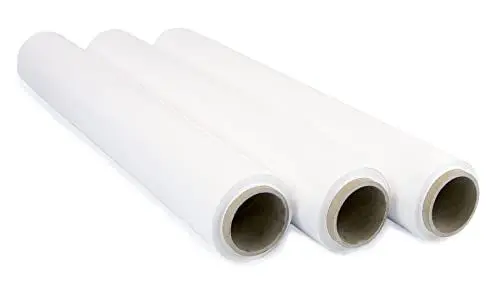 Produktbild: Film Rot zum Verpacken von 50 cm x 300 m Länge, elastische Folie, manuelle Verpackung (Weiß, 3 Rollen)