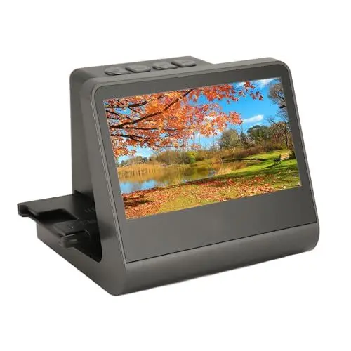 Produktbild: Film- und Diascanner, All-in-One-48-MP-Filmscanner mit 5-Zoll-HD-Farbbildschirm, Wandelt 135-Film 126KPK 110-Film für Super8-Dia in Hochauflösende 48-MP-JPEG-Digitalfotos um