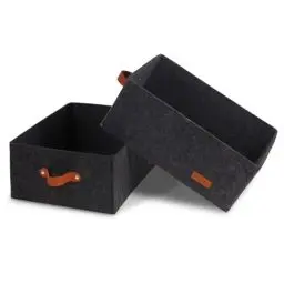Produktbild: Filz Aufbewahrungsbox,2er Set Stabiler Filzkorb,Faltbar, mit Zwei Weichen Griffen,für Kleidung, Handtücher, Accessoires und Kinderspielzeug aufzubewahren